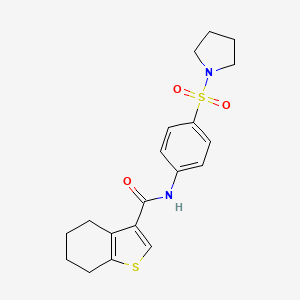 N-[4-(1-pyrrolidinylsulfonyl)phenyl]-4,5,6,7-tetrahydro-1-benzothiophene-3-carboxamide