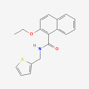 molecular formula C18H17NO2S B3490036 2-ethoxy-N-(thiophen-2-ylmethyl)naphthalene-1-carboxamide 