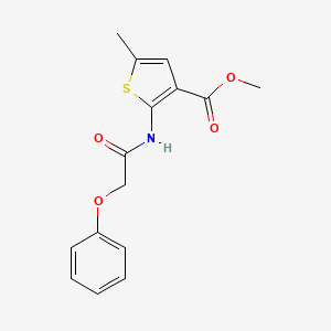 molecular formula C15H15NO4S B3490056 methyl 5-methyl-2-[(phenoxyacetyl)amino]-3-thiophenecarboxylate 