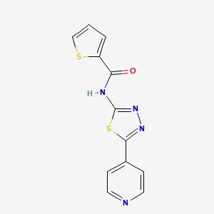 molecular formula C12H8N4OS2 B3490088 N-[5-(4-pyridinyl)-1,3,4-thiadiazol-2-yl]-2-thiophenecarboxamide 