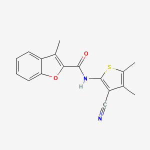 N-(3-cyano-4,5-dimethyl-2-thienyl)-3-methyl-1-benzofuran-2-carboxamide