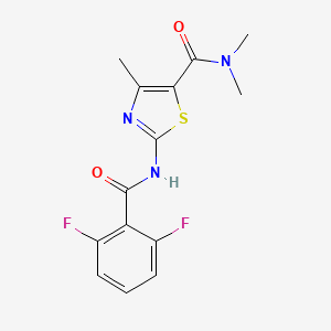 2-(2,6-DIFLUOROBENZAMIDO)-N,N,4-TRIMETHYL-1,3-THIAZOLE-5-CARBOXAMIDE