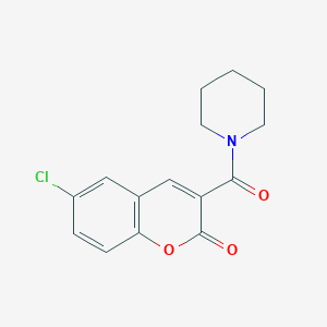 6-CHLORO-3-(PIPERIDINE-1-CARBONYL)-2H-CHROMEN-2-ONE