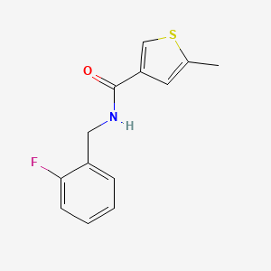 N-[(2-fluorophenyl)methyl]-5-methylthiophene-3-carboxamide