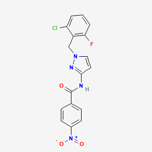 N-{1-[(2-CHLORO-6-FLUOROPHENYL)METHYL]-1H-PYRAZOL-3-YL}-4-NITROBENZAMIDE