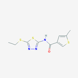 N-[5-(ETHYLSULFANYL)-1,3,4-THIADIAZOL-2-YL]-5-METHYL-3-THIOPHENECARBOXAMIDE