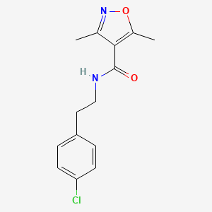 N-[2-(4-chlorophenyl)ethyl]-3,5-dimethyl-4-isoxazolecarboxamide