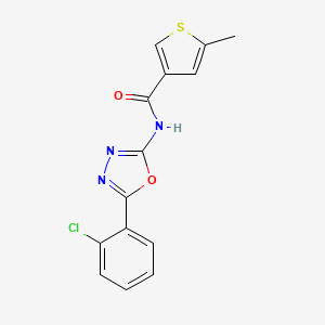 N-[5-(2-chlorophenyl)-1,3,4-oxadiazol-2-yl]-5-methyl-3-thiophenecarboxamide