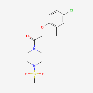 molecular formula C14H19ClN2O4S B3490243 2-(4-CHLORO-2-METHYLPHENOXY)-1-[4-(METHYLSULFONYL)PIPERAZINO]-1-ETHANONE 