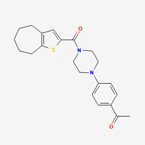 1-{4-[4-(5,6,7,8-TETRAHYDRO-4H-CYCLOHEPTA[B]THIOPHEN-2-YLCARBONYL)PIPERAZINO]PHENYL}-1-ETHANONE