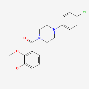 molecular formula C19H21ClN2O3 B3490267 [4-(4-CHLOROPHENYL)PIPERAZINO](2,3-DIMETHOXYPHENYL)METHANONE 