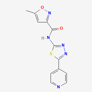 5-methyl-N-[5-(4-pyridinyl)-1,3,4-thiadiazol-2-yl]-3-isoxazolecarboxamide