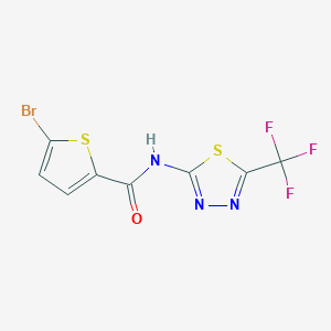 5-Bromo-N-(5-(trifluoromethyl)-1,3,4-thiadiazol-2-yl)thiophene-2-carboxamide