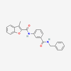 molecular formula C24H20N2O3 B3490308 N-[3-(benzylcarbamoyl)phenyl]-3-methyl-1-benzofuran-2-carboxamide 