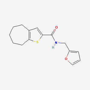 molecular formula C15H17NO2S B3490309 N-[(FURAN-2-YL)METHYL]-4H5H6H7H8H-CYCLOHEPTA[B]THIOPHENE-2-CARBOXAMIDE 