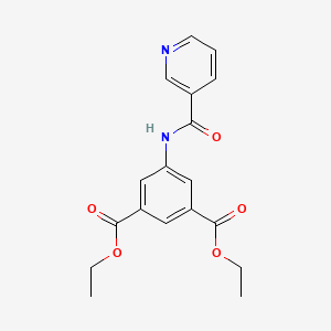 molecular formula C18H18N2O5 B3490342 diethyl 5-[(3-pyridinylcarbonyl)amino]isophthalate 