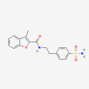 3-methyl-N-[2-(4-sulfamoylphenyl)ethyl]-1-benzofuran-2-carboxamide