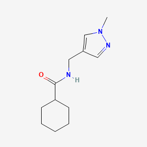 molecular formula C12H19N3O B3490372 N-[(1-methyl-1H-pyrazol-4-yl)methyl]cyclohexanecarboxamide 