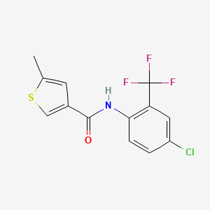 N-[4-chloro-2-(trifluoromethyl)phenyl]-5-methylthiophene-3-carboxamide