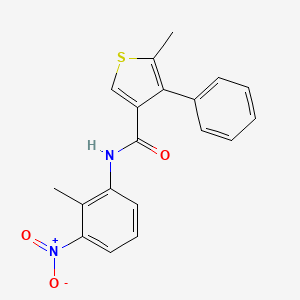 molecular formula C19H16N2O3S B3490458 5-methyl-N-(2-methyl-3-nitrophenyl)-4-phenylthiophene-3-carboxamide 