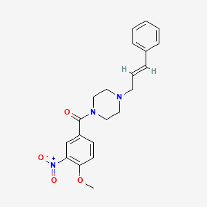 (4-METHOXY-3-NITROPHENYL){4-[(E)-3-PHENYL-2-PROPENYL]PIPERAZINO}METHANONE