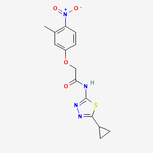 N-(5-cyclopropyl-1,3,4-thiadiazol-2-yl)-2-(3-methyl-4-nitrophenoxy)acetamide