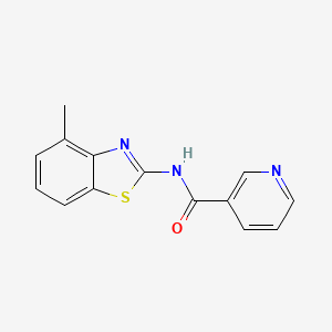 molecular formula C14H11N3OS B3490526 N-(4-methyl-1,3-benzothiazol-2-yl)pyridine-3-carboxamide 