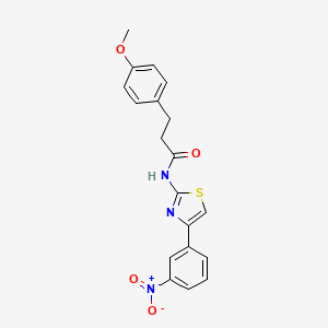 molecular formula C19H17N3O4S B3490534 3-(4-METHOXYPHENYL)-N-[4-(3-NITROPHENYL)-13-THIAZOL-2-YL]PROPANAMIDE 