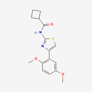 molecular formula C16H18N2O3S B3490541 N-[4-(2,5-dimethoxyphenyl)-1,3-thiazol-2-yl]cyclobutanecarboxamide 