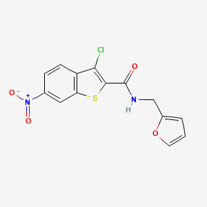 3-CHLORO-N-[(FURAN-2-YL)METHYL]-6-NITRO-1-BENZOTHIOPHENE-2-CARBOXAMIDE