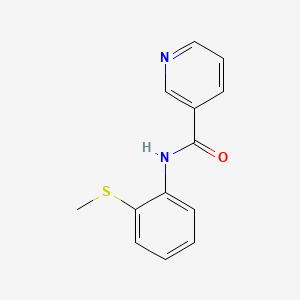 molecular formula C13H12N2OS B3490562 N-[2-(methylsulfanyl)phenyl]pyridine-3-carboxamide 