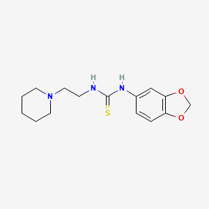 N-1,3-benzodioxol-5-yl-N'-[2-(1-piperidinyl)ethyl]thiourea