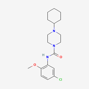 N-(5-chloro-2-methoxyphenyl)-4-cyclohexylpiperazine-1-carboxamide