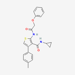 molecular formula C23H22N2O3S B3490589 N-CYCLOPROPYL-4-(4-METHYLPHENYL)-2-(2-PHENOXYACETAMIDO)THIOPHENE-3-CARBOXAMIDE 