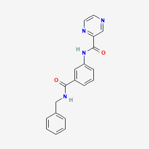 molecular formula C19H16N4O2 B3490605 N-[3-(benzylcarbamoyl)phenyl]pyrazine-2-carboxamide 