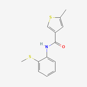 5-methyl-N-[2-(methylsulfanyl)phenyl]thiophene-3-carboxamide