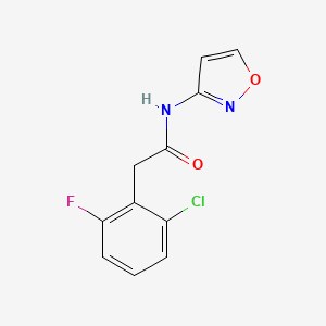 molecular formula C11H8ClFN2O2 B3490628 2-(2-CHLORO-6-FLUOROPHENYL)-N-(12-OXAZOL-3-YL)ACETAMIDE 