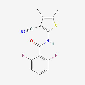 molecular formula C14H10F2N2OS B3490636 N-(3-cyano-4,5-dimethylthiophen-2-yl)-2,6-difluorobenzamide 