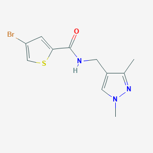 4-bromo-N-[(1,3-dimethyl-1H-pyrazol-4-yl)methyl]-2-thiophenecarboxamide