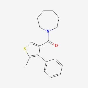 molecular formula C18H21NOS B3490674 1-AZEPANYL(5-METHYL-4-PHENYL-3-THIENYL)METHANONE 