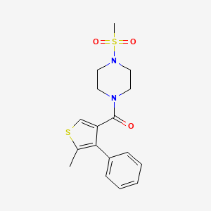 1-[(5-methyl-4-phenyl-3-thienyl)carbonyl]-4-(methylsulfonyl)piperazine