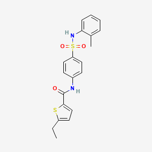 molecular formula C20H20N2O3S2 B3490743 5-ethyl-N-{4-[(2-methylphenyl)sulfamoyl]phenyl}thiophene-2-carboxamide 