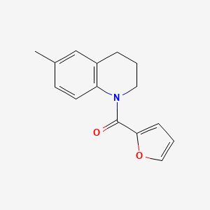 molecular formula C15H15NO2 B3490758 2-FURYL[6-METHYL-3,4-DIHYDRO-1(2H)-QUINOLINYL]METHANONE 