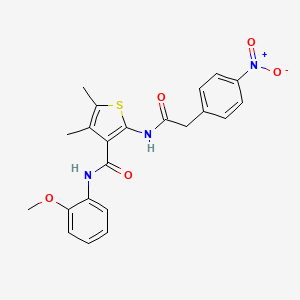 N-(2-methoxyphenyl)-4,5-dimethyl-2-{[(4-nitrophenyl)acetyl]amino}-3-thiophenecarboxamide