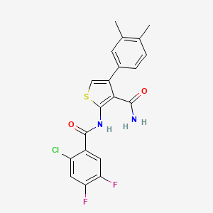 molecular formula C20H15ClF2N2O2S B3490775 2-[(2-chloro-4,5-difluorobenzoyl)amino]-4-(3,4-dimethylphenyl)-3-thiophenecarboxamide 