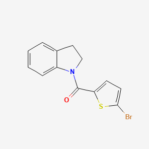 molecular formula C13H10BrNOS B3490805 (5-BROMO-2-THIENYL)(2,3-DIHYDRO-1H-INDOL-1-YL)METHANONE 