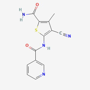 N-(5-carbamoyl-3-cyano-4-methylthiophen-2-yl)pyridine-3-carboxamide