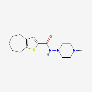 molecular formula C15H23N3OS B3490859 N-(4-methyl-1-piperazinyl)-5,6,7,8-tetrahydro-4H-cyclohepta[b]thiophene-2-carboxamide 