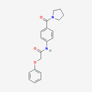 molecular formula C19H20N2O3 B3490884 2-phenoxy-N-[4-(1-pyrrolidinylcarbonyl)phenyl]acetamide 