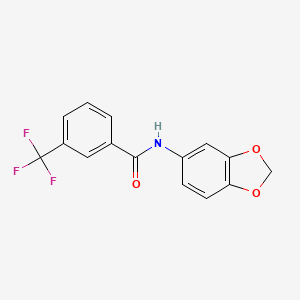 molecular formula C15H10F3NO3 B3490888 N-(1,3-benzodioxol-5-yl)-3-(trifluoromethyl)benzamide 